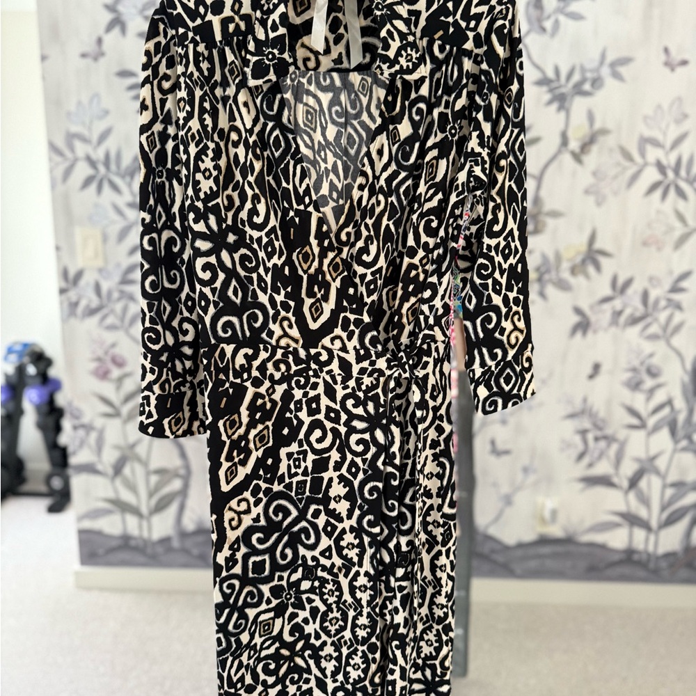 Lily Black and White Wrap Dress
